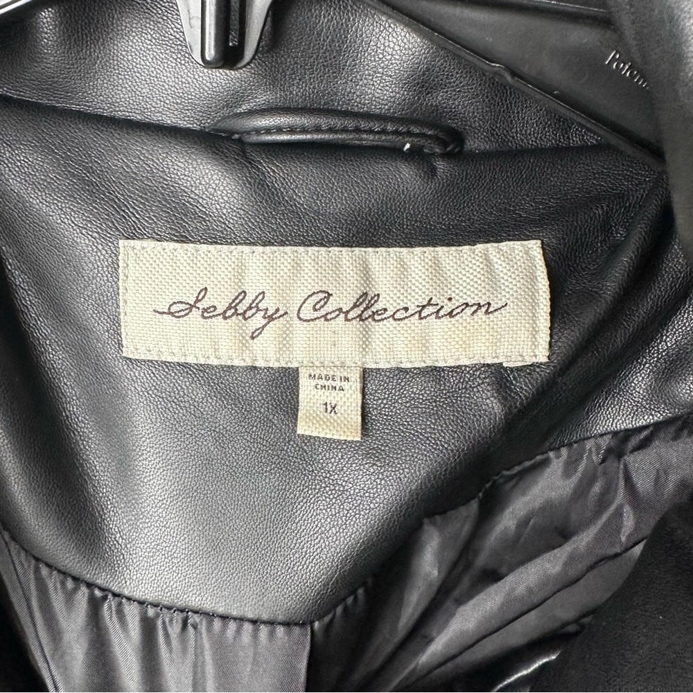 Cute Puffer Warm Coat Black Size 1X Gently Used Sebby - Picture 4 of 5